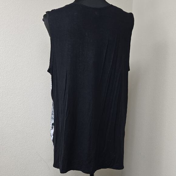 Worthington Black &‎ White Snakeskin Print Sleeveless Blouse – Women’s XL - Picture 2 of 5